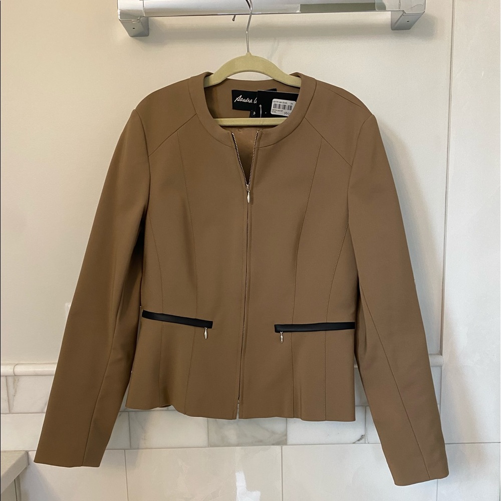 Sandra Angelozzi Femme Carriere Tan Blazer Size 34